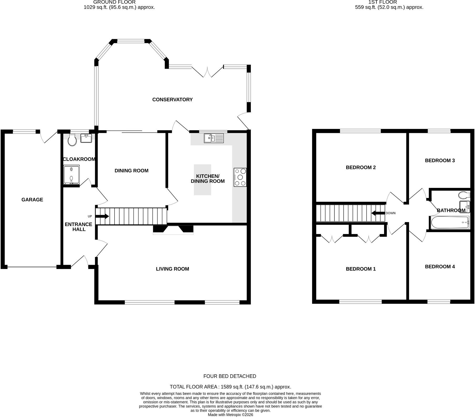 Beldams, Needingworth, PE27 4TY floorplan