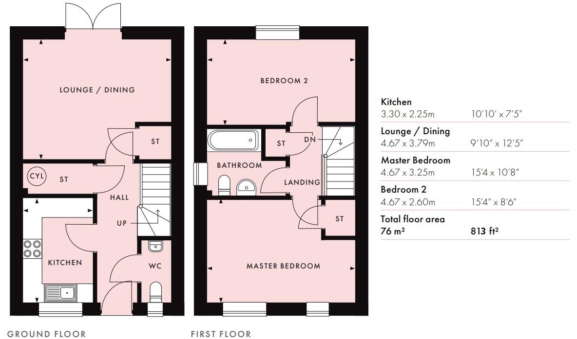 Plot 81 "Windsor" Cherry Orchard, Marden floorplan