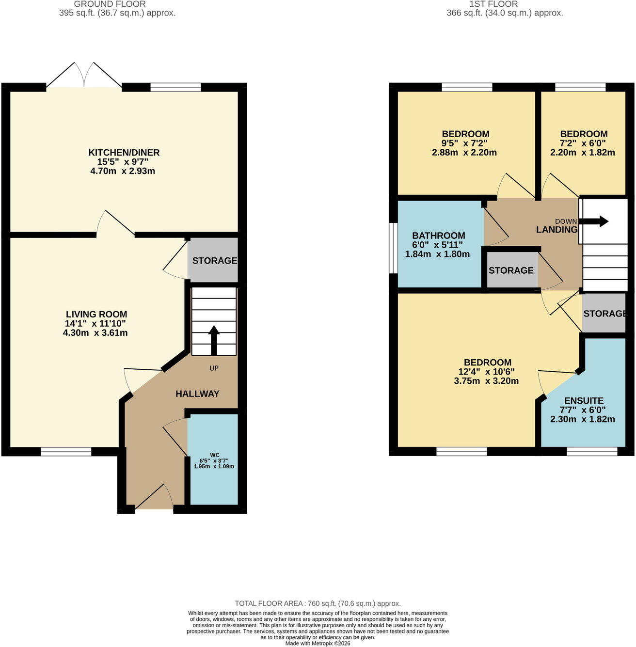36, Miller Close, Hethersett, Norwich, NR9 3GD floorplan