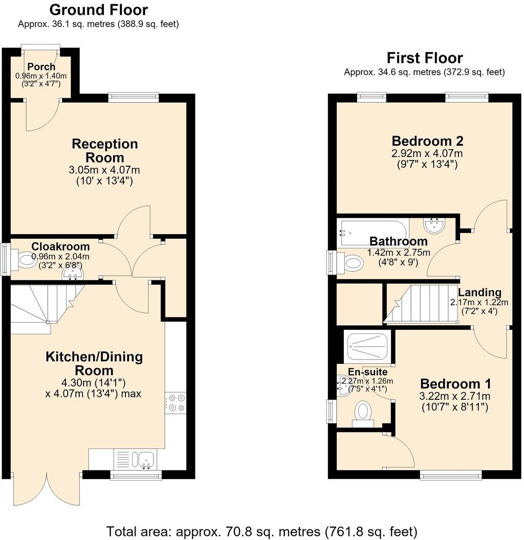 Poppleton Croft, Brimington, Chesterfield floorplan