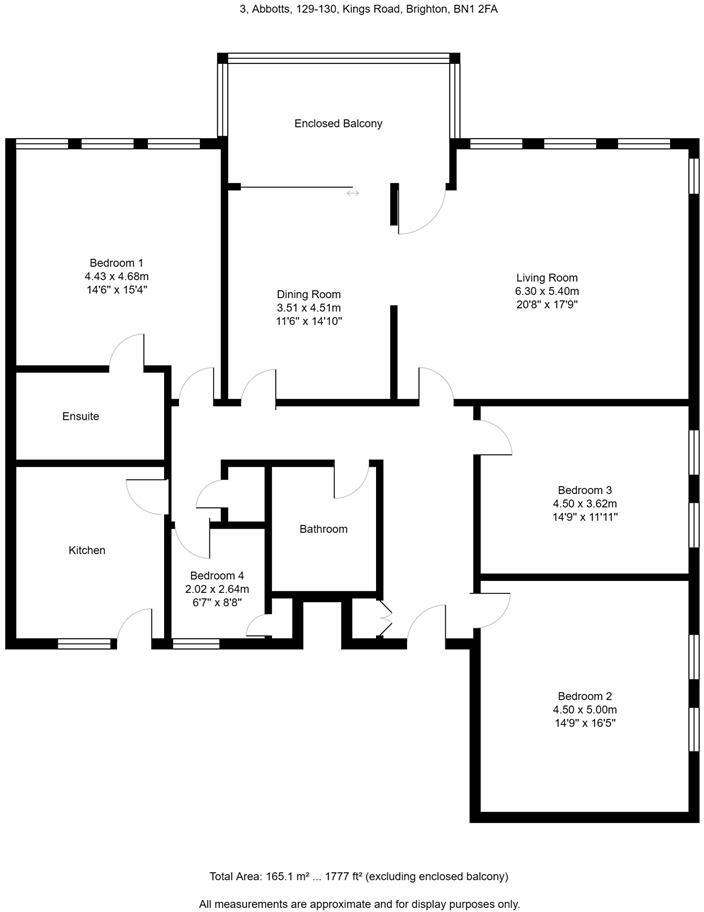 129 Kings Road, Brighton floorplan