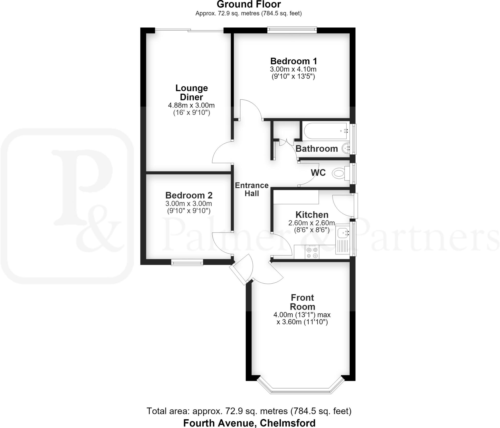 Fourth Avenue, Chelmsford, Essex, CM1 floorplan