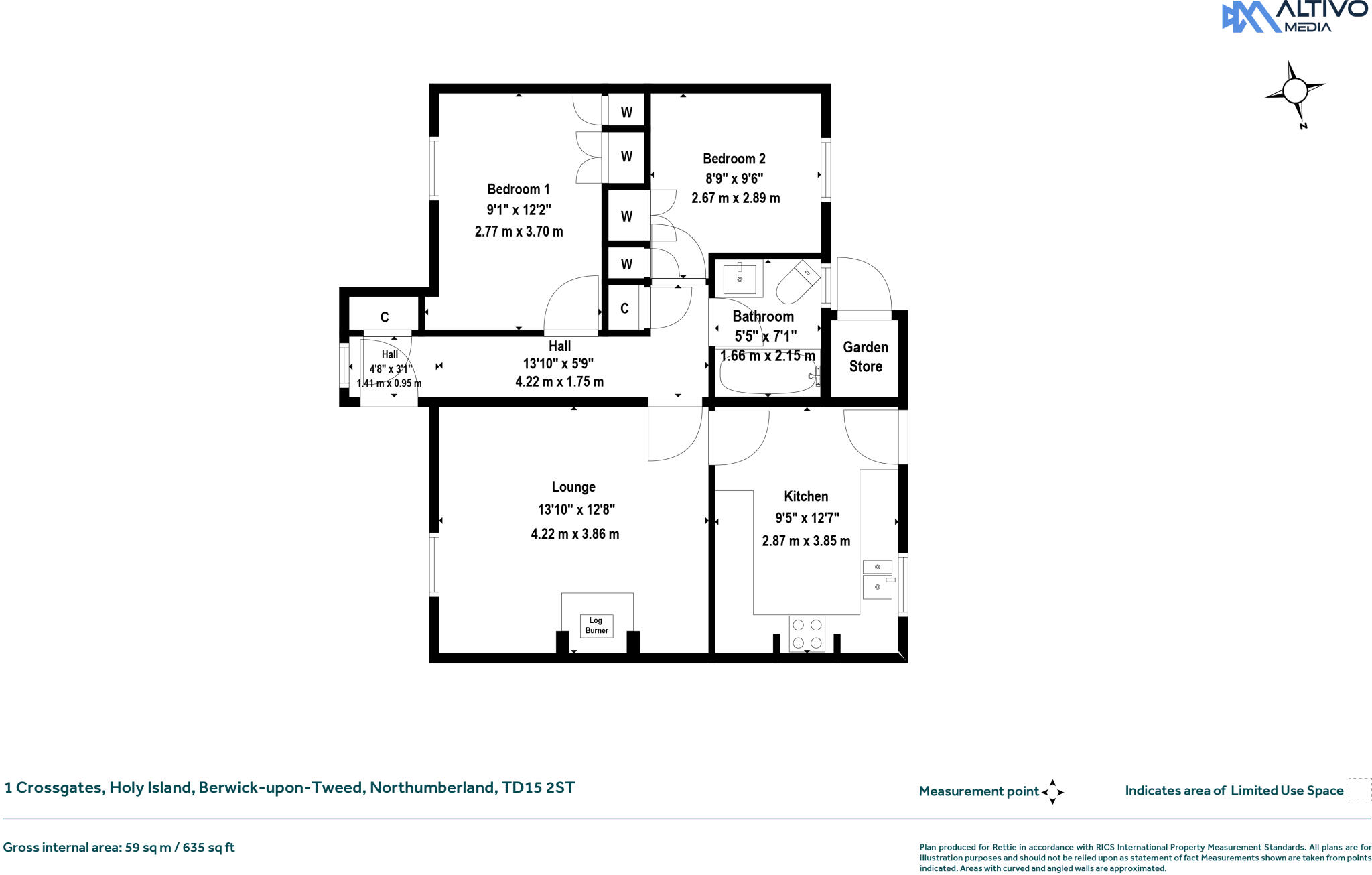 1, Crossgates, Holy Island, Berwick-upon-Tweed, Northumberland floorplan