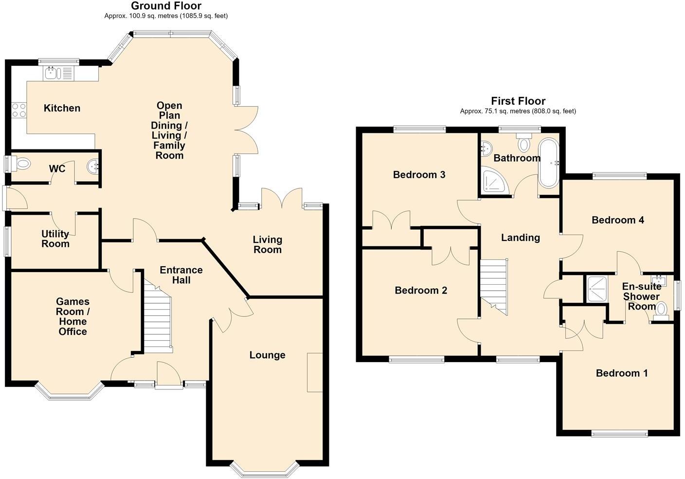 Orchard Gardens, Wrexham floorplan