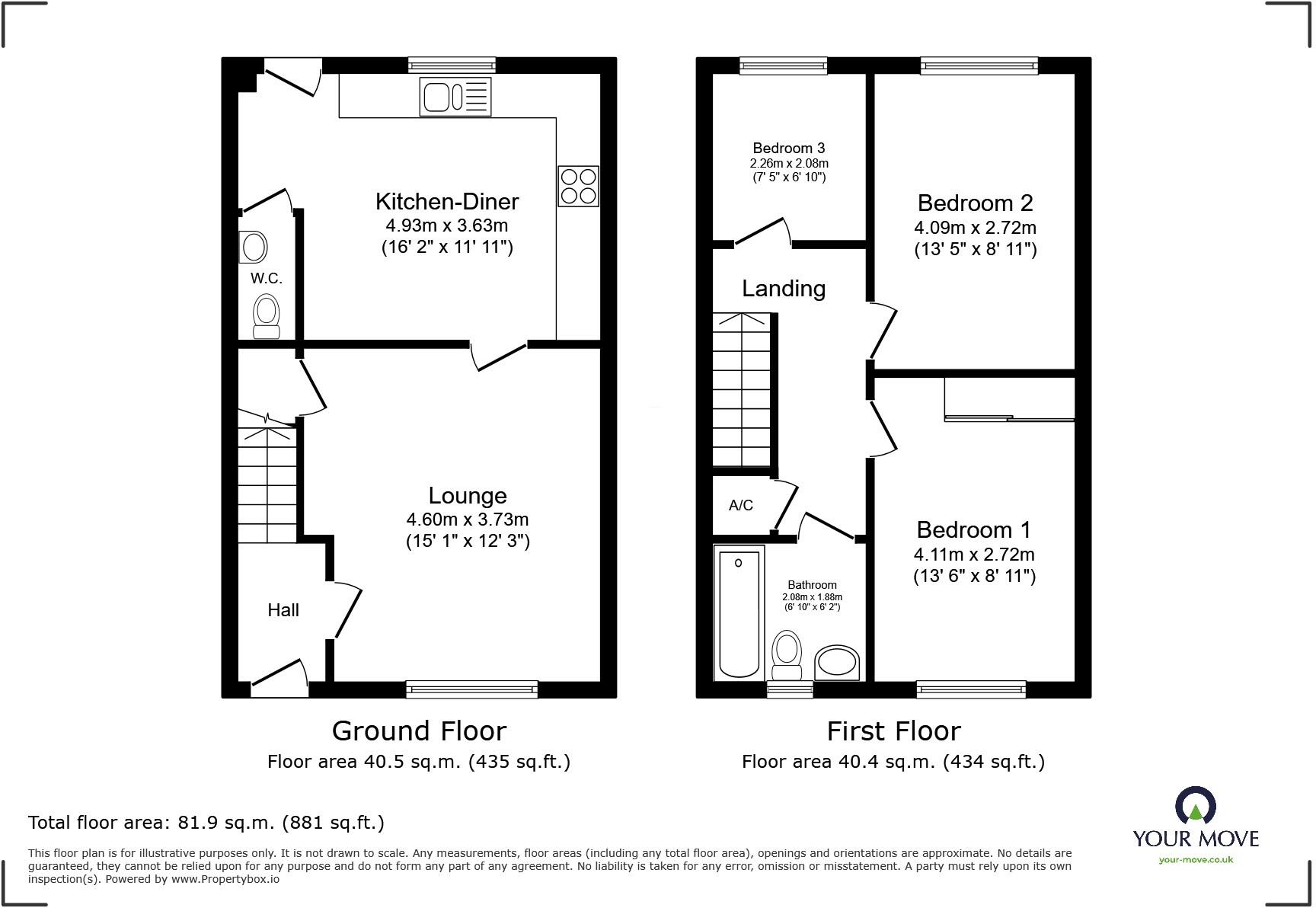 3, Sandal Street, Lincoln, Lincolnshire, LN1 floorplan