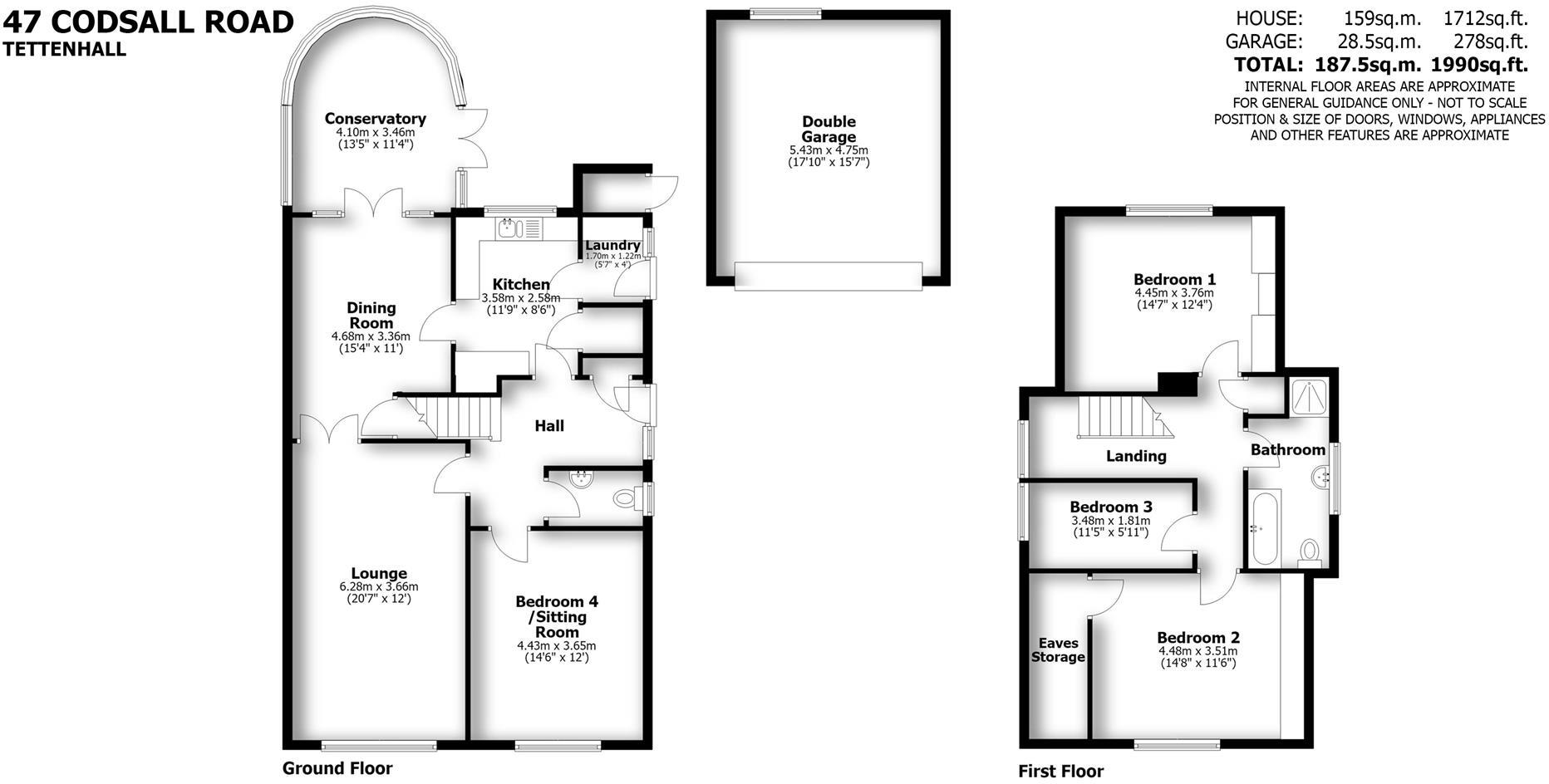47 Codsall Road, Tettenhall, Wolverhampton, WV6 *QD floorplan