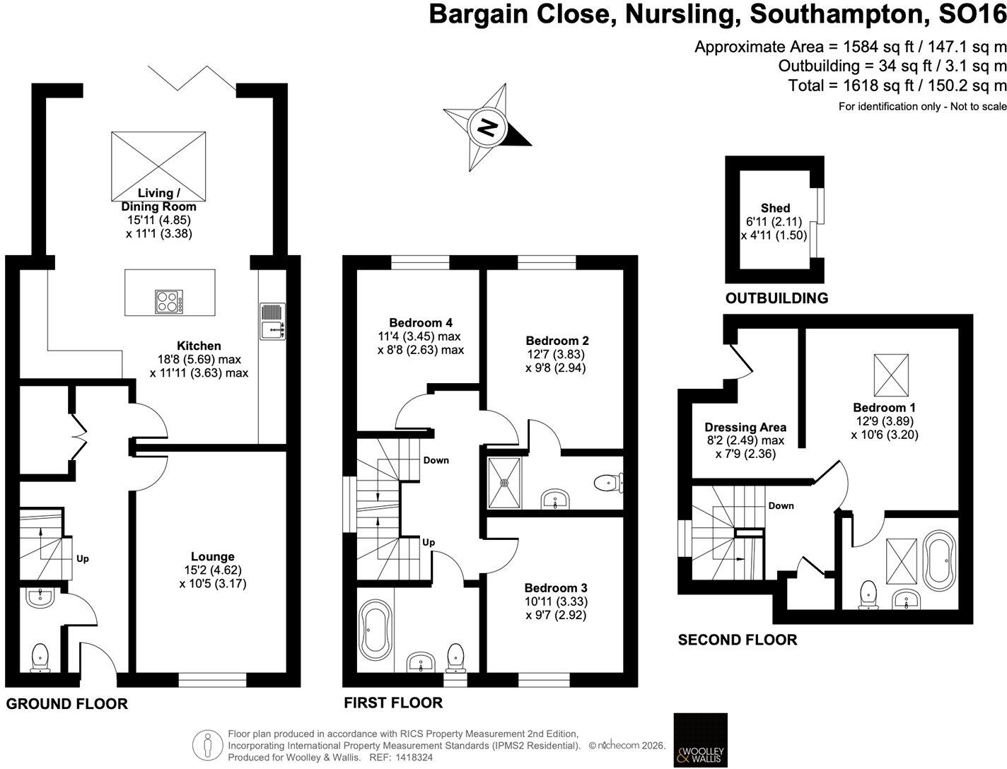 Bargain Close, Nursling, Southampton, Hampshire, SO16 floorplan