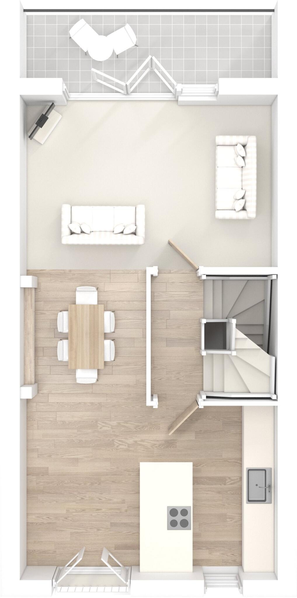 Double Garage, Riverside Roof Terrace & Balcony, Sticklepath, Barnstaple, Devon, EX31 floorplan