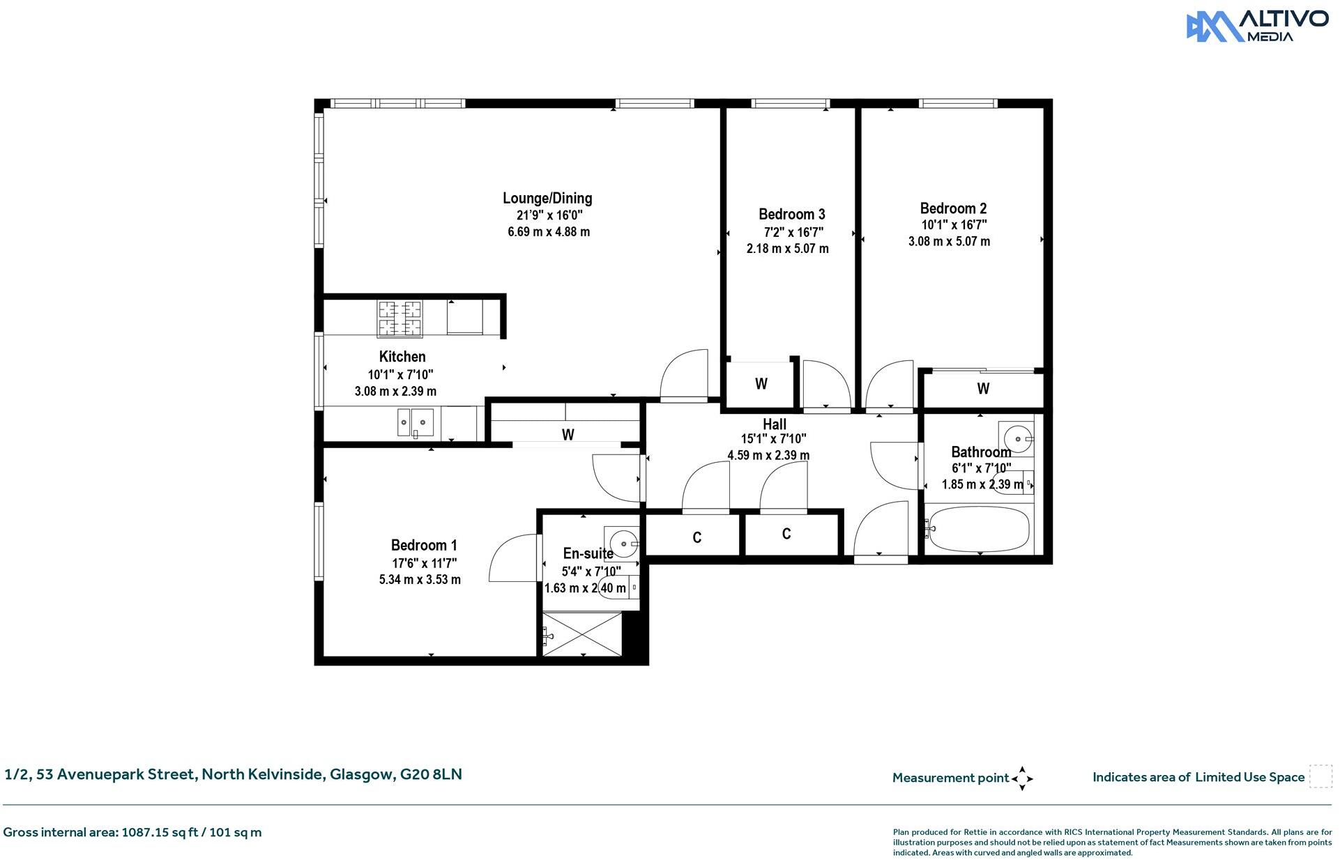 Avenuepark Street, North Kelvinside, Glasgow floorplan