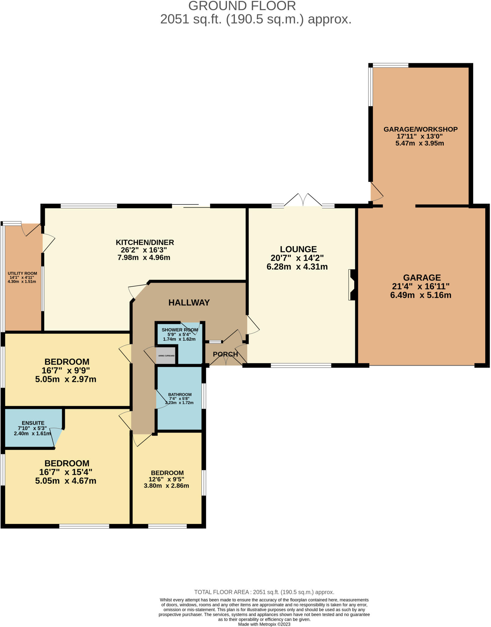 Town Cottage, Ulnes Walton Lane floorplan