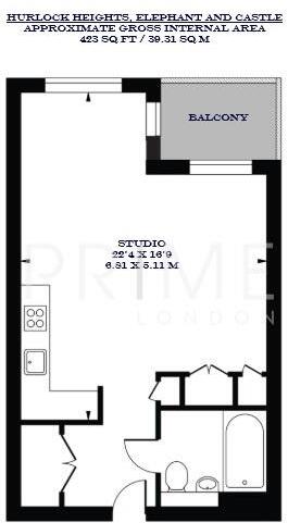 4 Hurlock Heights, Deacon Street, Elephant Park floorplan