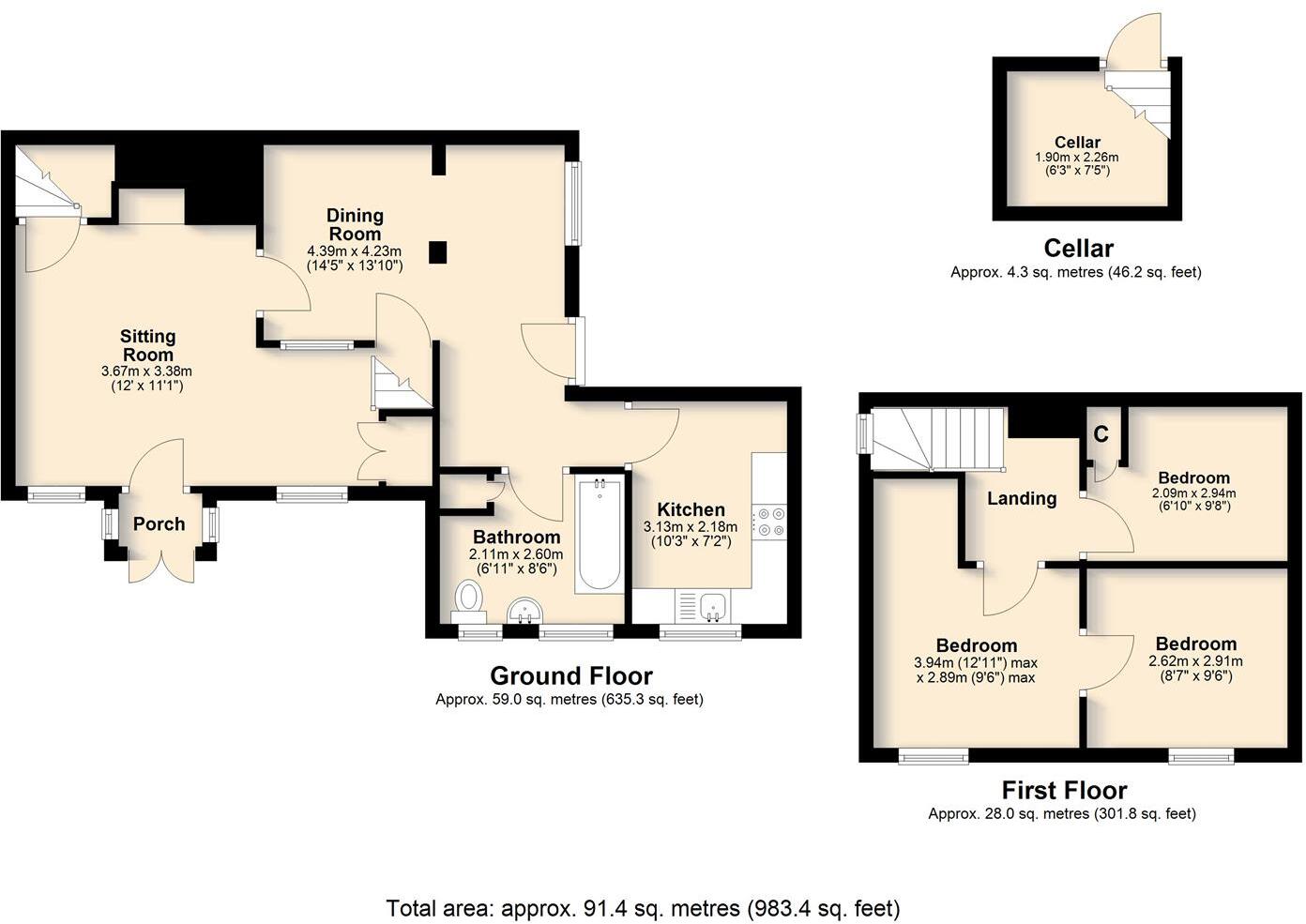 The Street, Rickinghall Inferior floorplan