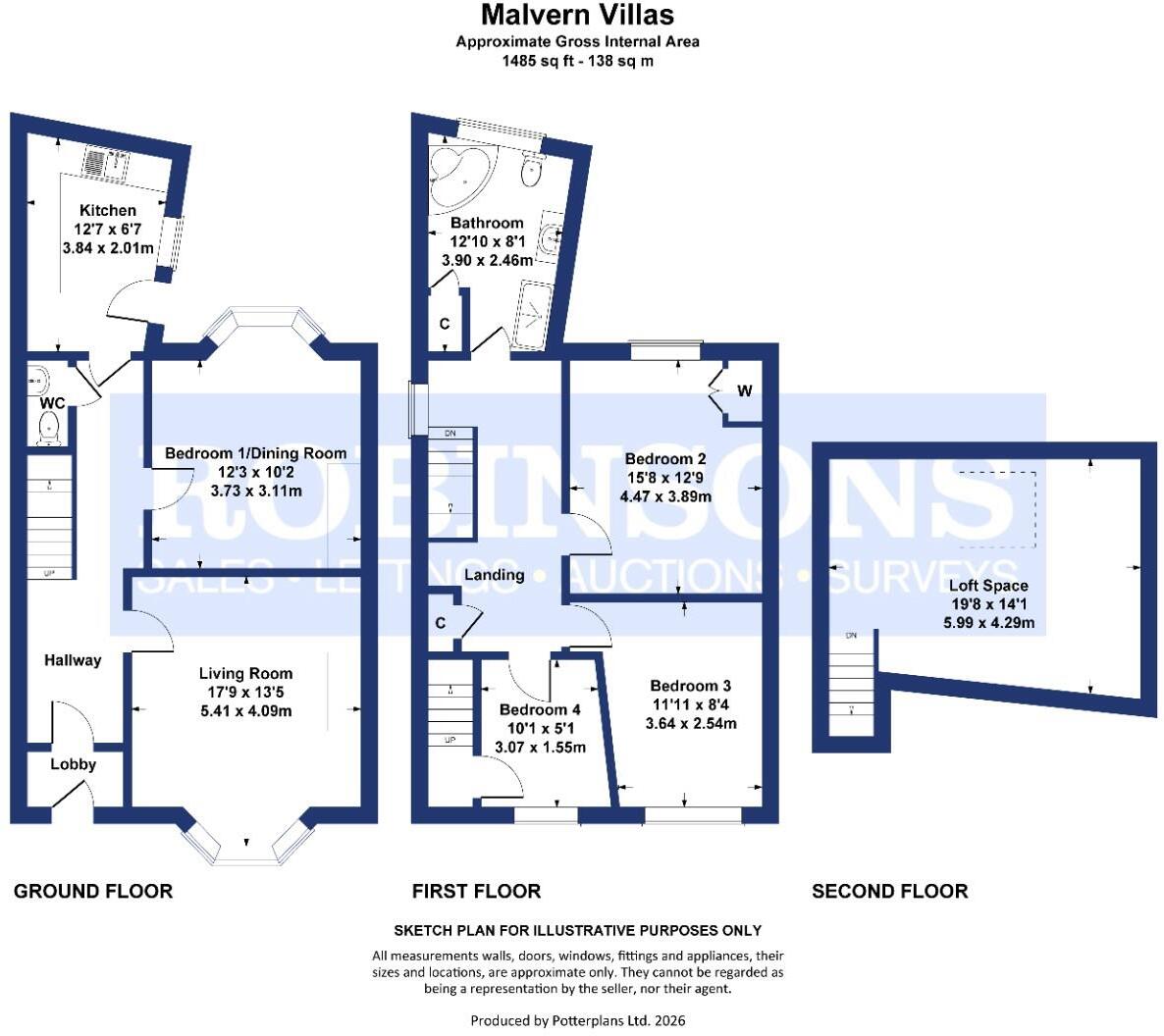 Malvern Villas, Gilesgate, Durham floorplan