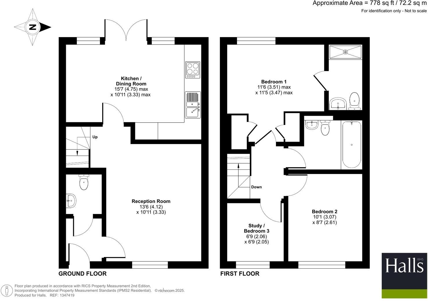 6 Roberts Way, Shrewsbury, SY2 6FU floorplan