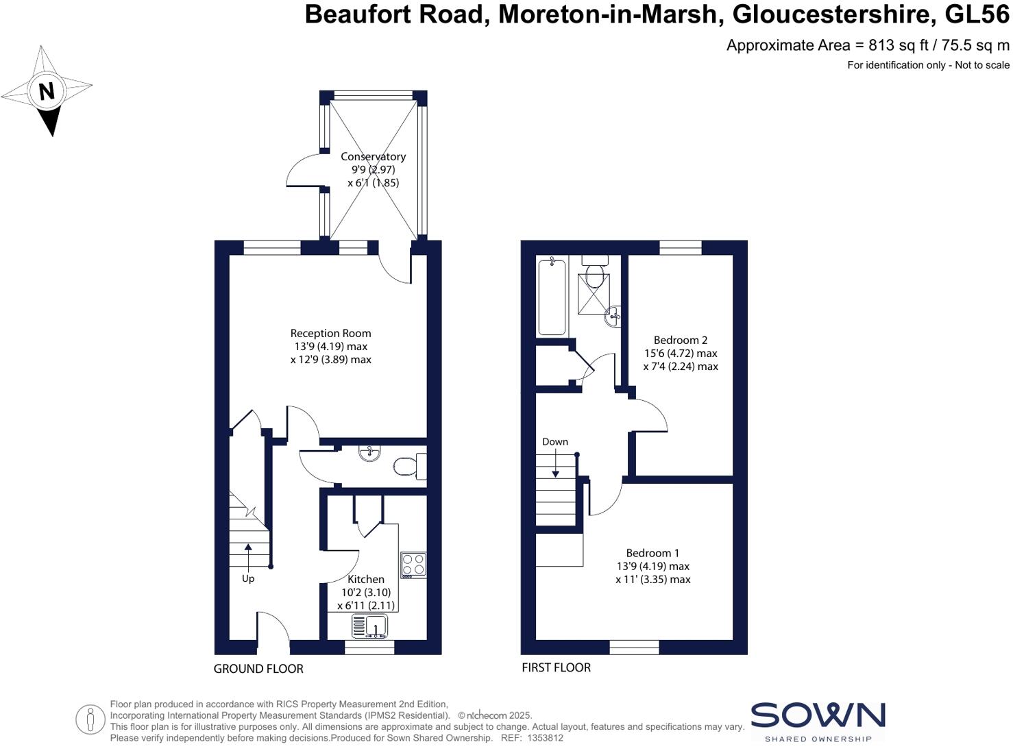Beaufort Road, Moreton-in-Marsh, Gloucestershire floorplan