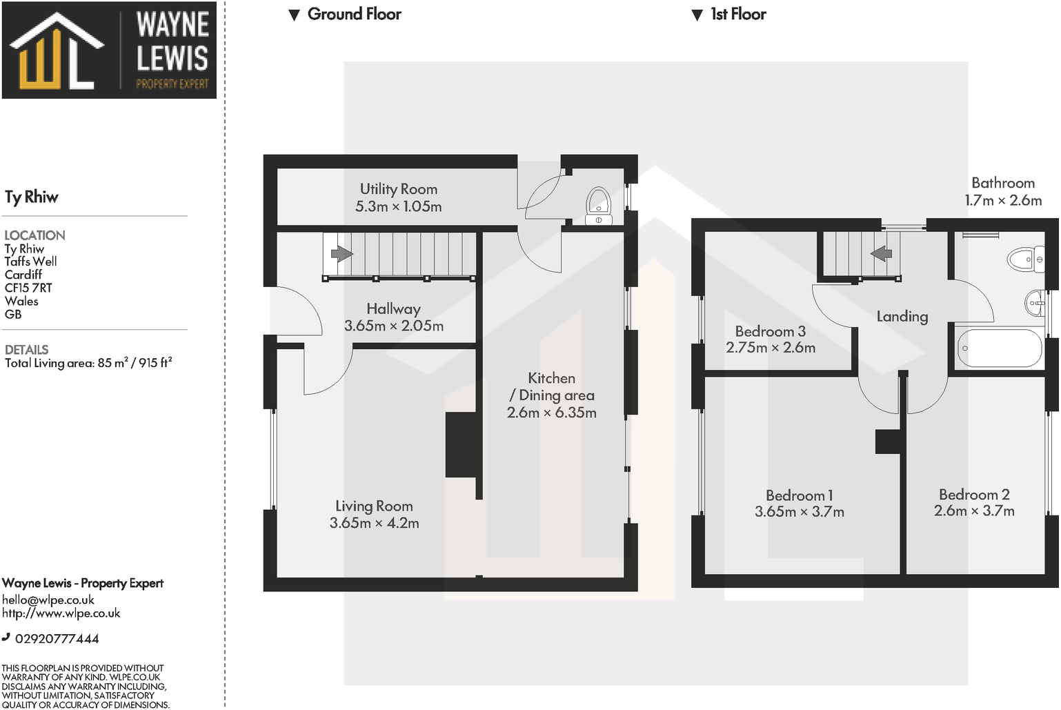 Ty Rhiw, Taffs Well, Cardiff, CF15 7RT floorplan