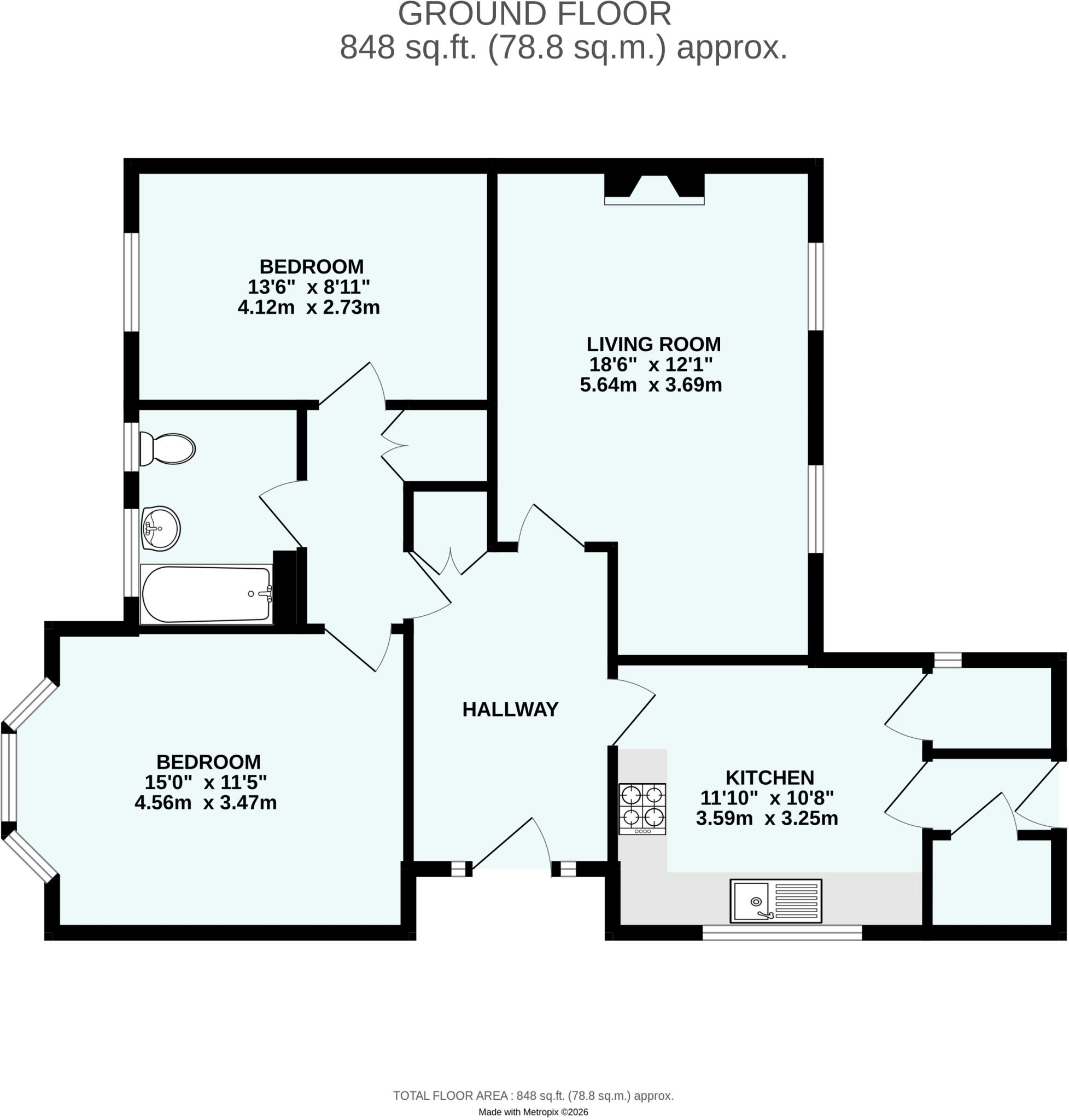 Connaught Close, Sidmouth, Devon floorplan