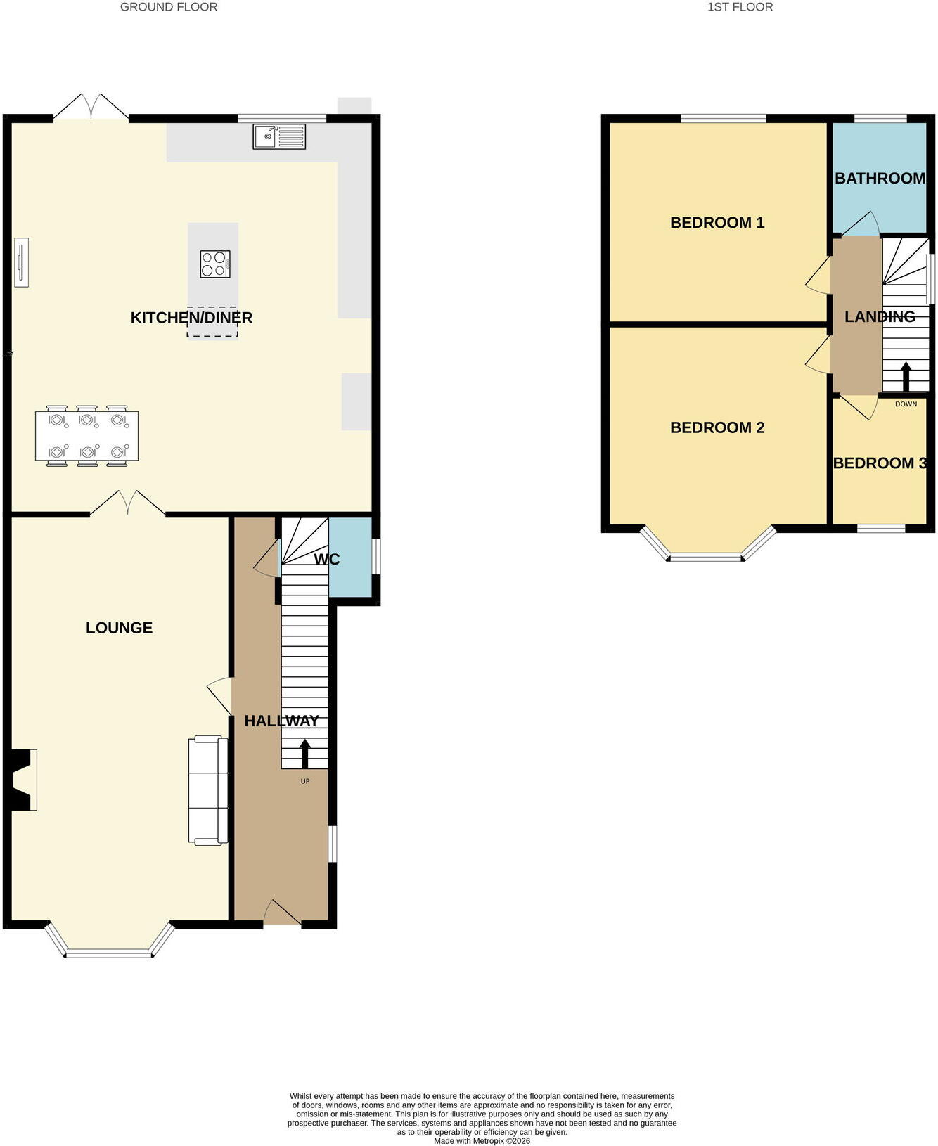 Lyndene, Pope Lane, Whitestake floorplan