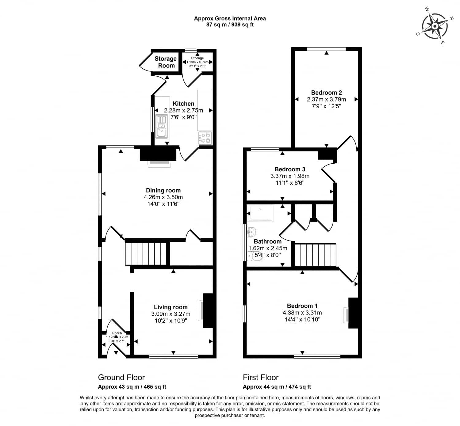 110 Kent Road, Southampton, SO17 2LG floorplan