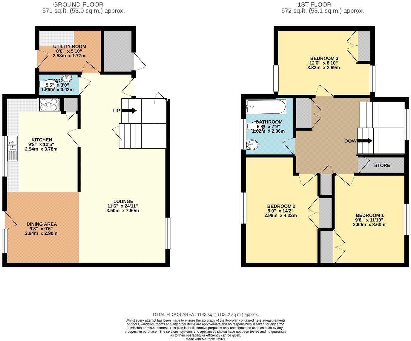 Elm Walk, RAF Lakenheath, Brandon, IP27 floorplan