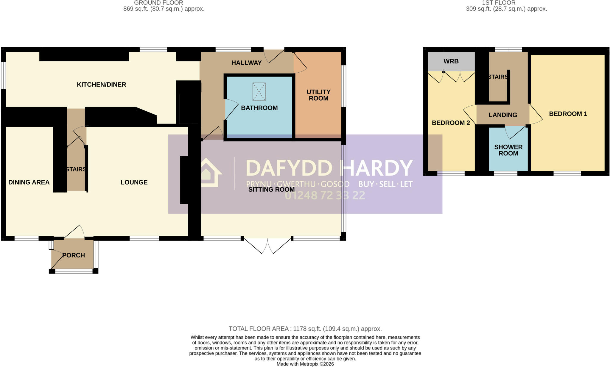 Clwt-y-Bont, Caernarfon, Gwynedd, LL55 floorplan