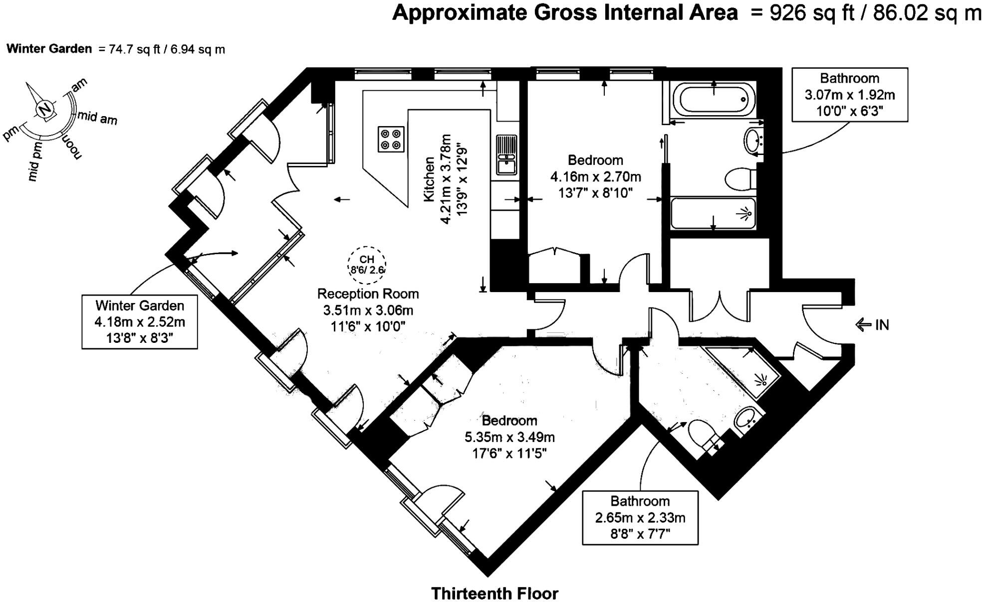 One Crown Place, 19 Sun Street, London, EC2A floorplan