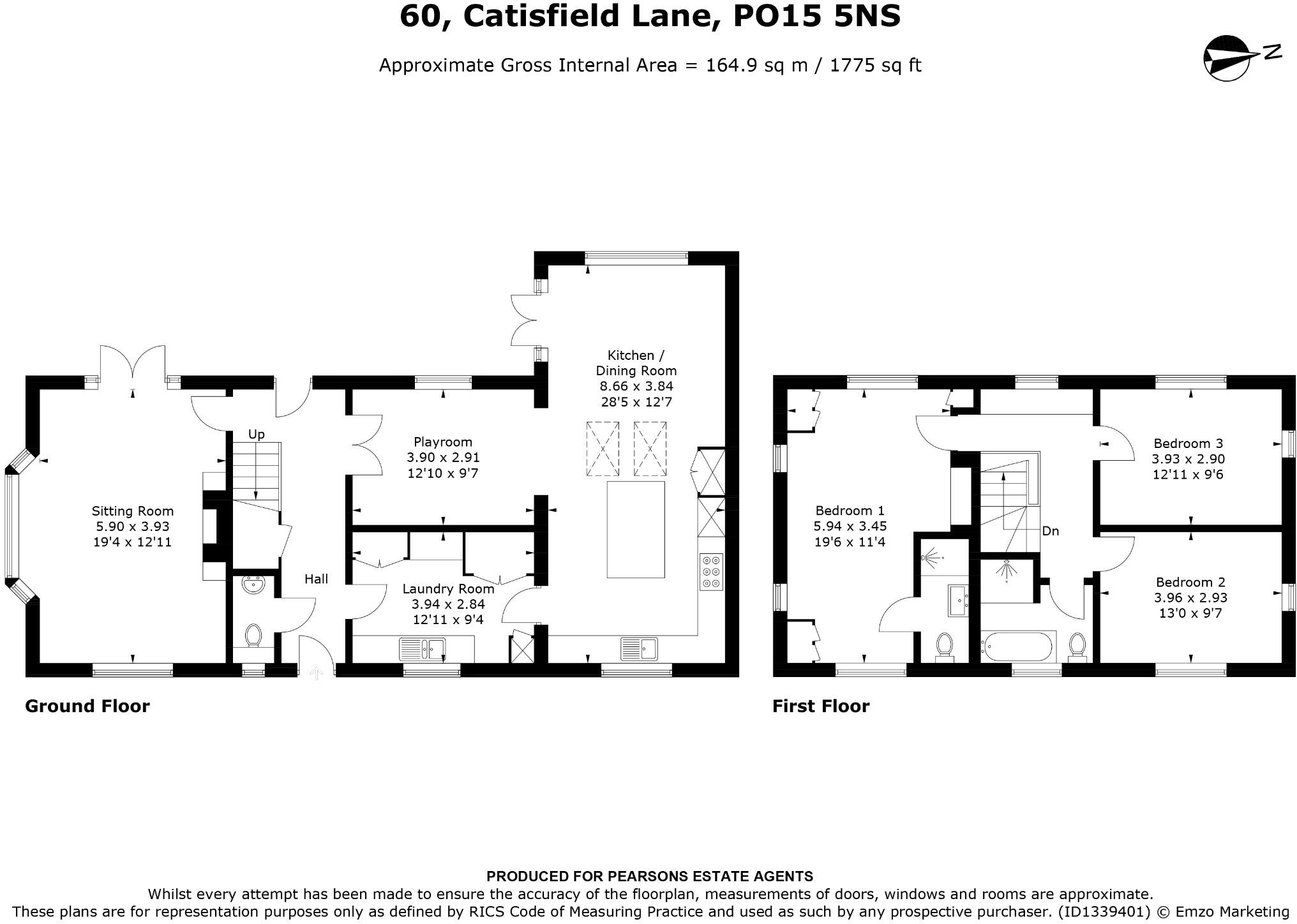 Catisfield Lane, Catisfield floorplan