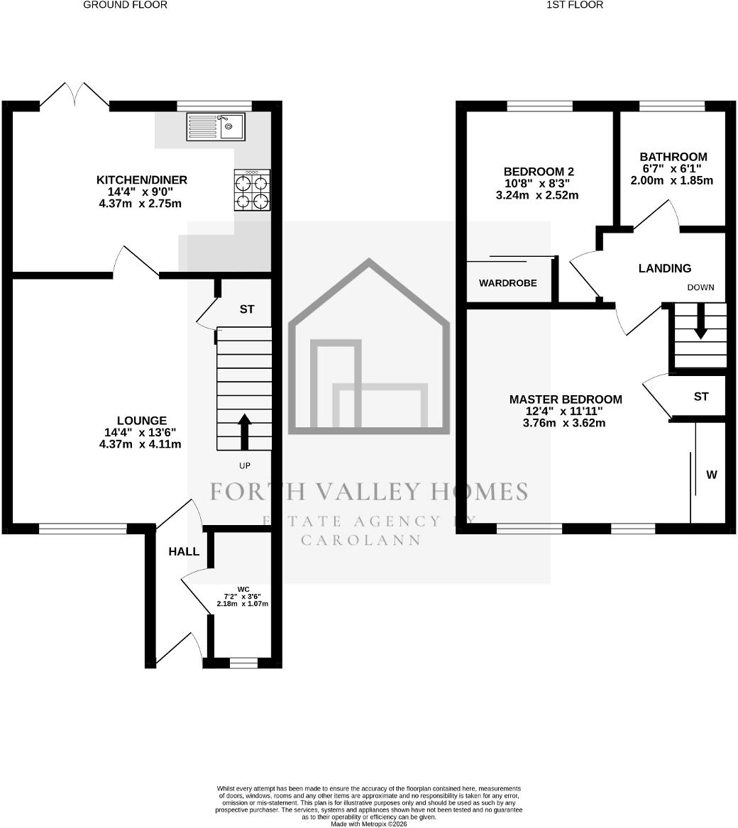 34, Wood Street, Grangemouth, FK3 8LW floorplan