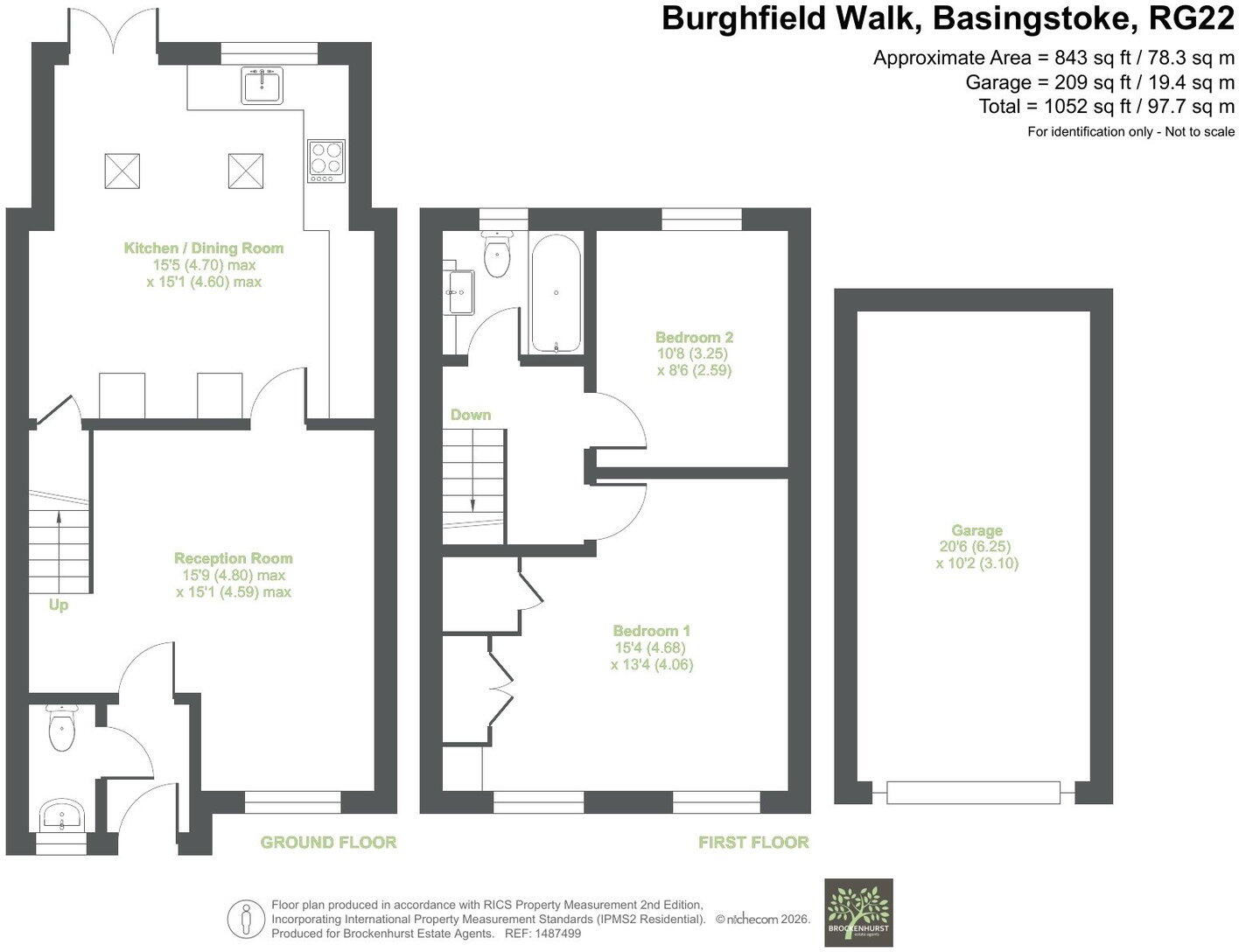Burghfield Walk, Basingstoke RG22 5AT floorplan