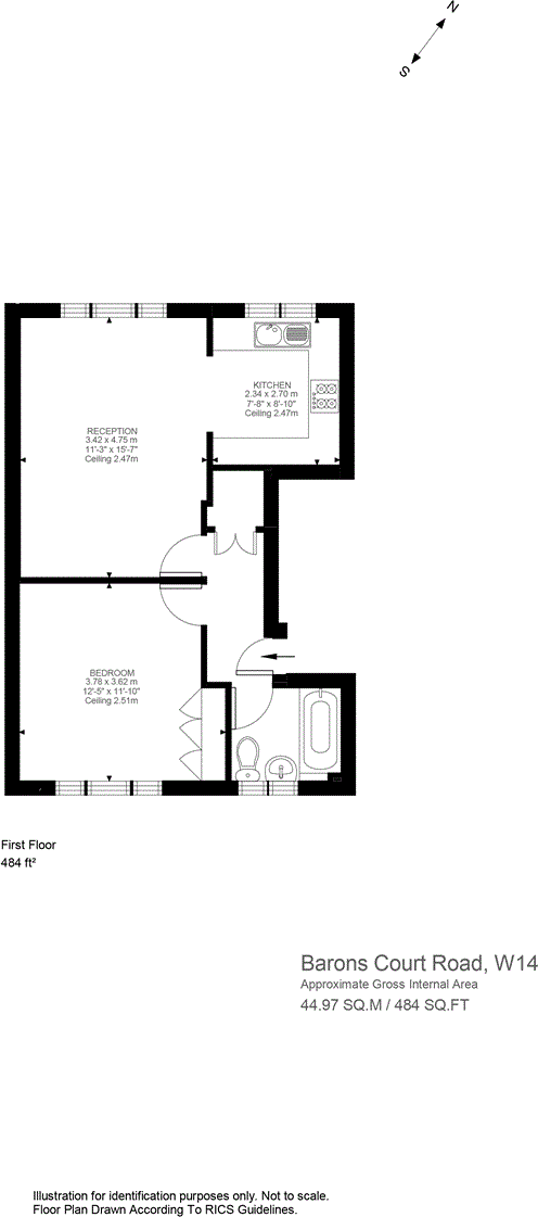 Knights House, Barons Court Road, West Kensington, London, W14 floorplan