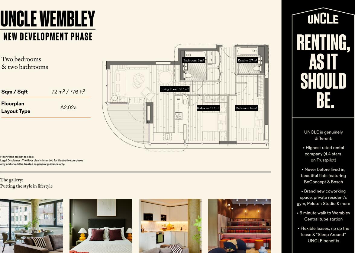 UNCLE Wembley - Flat B603, 3 Park Lane, HA9 floorplan