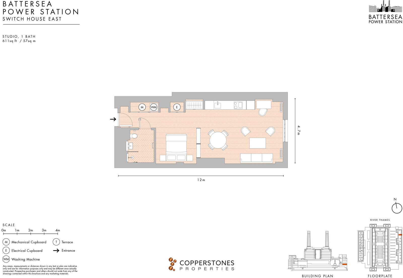 Switch House East, Battersea Power Station, London SW8 floorplan