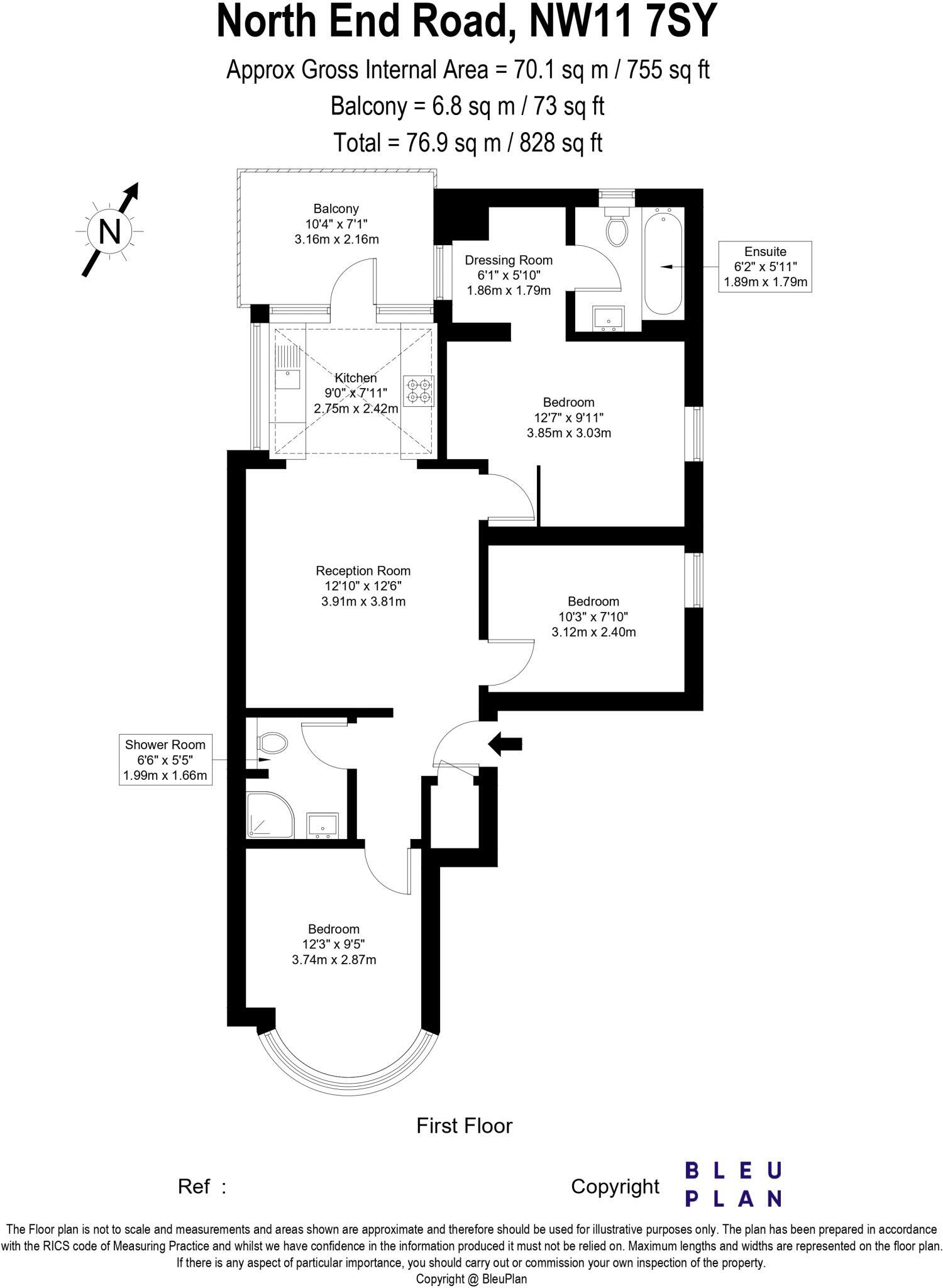 North End Road London, NW11 7SY floorplan
