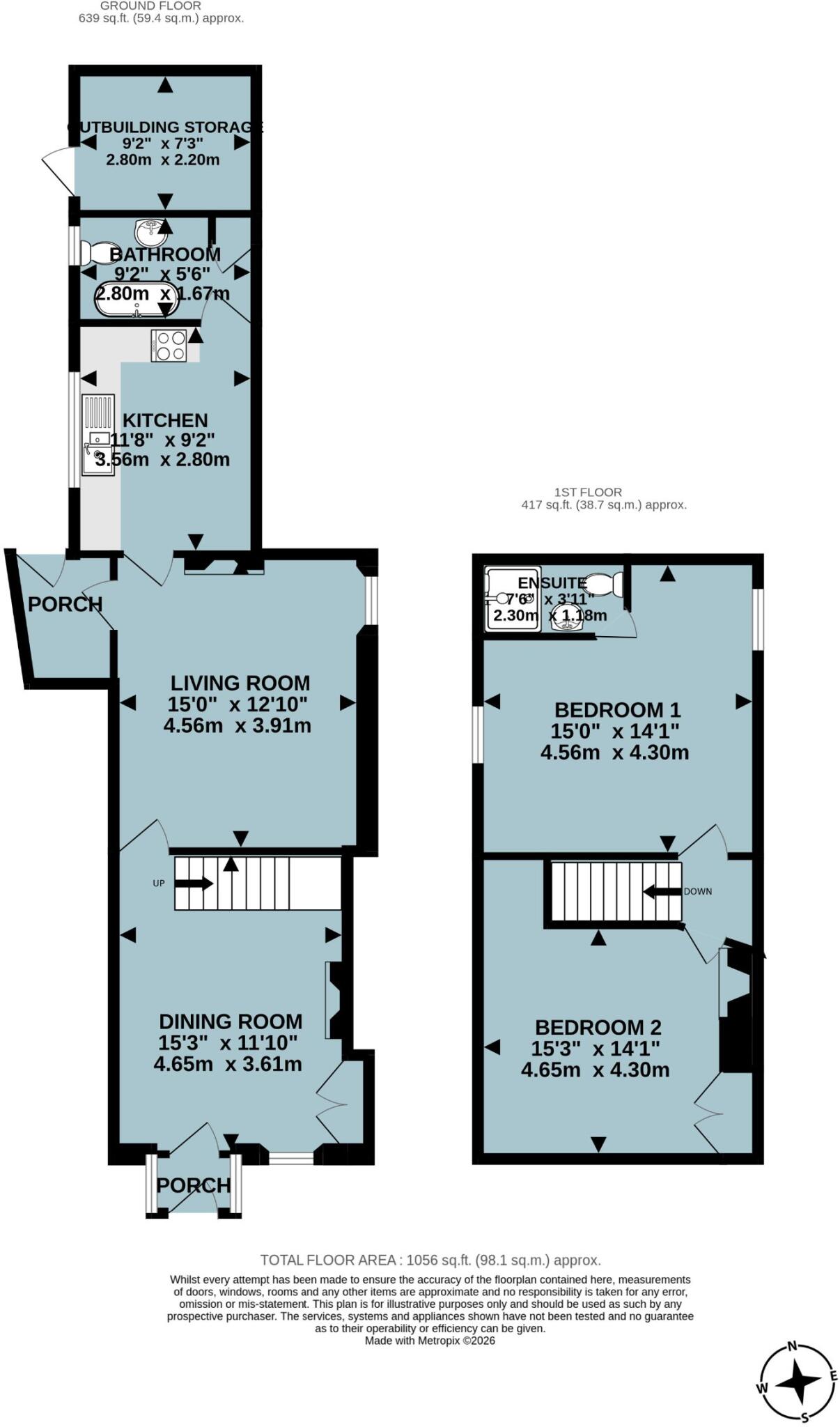 Shutters, Landkey floorplan