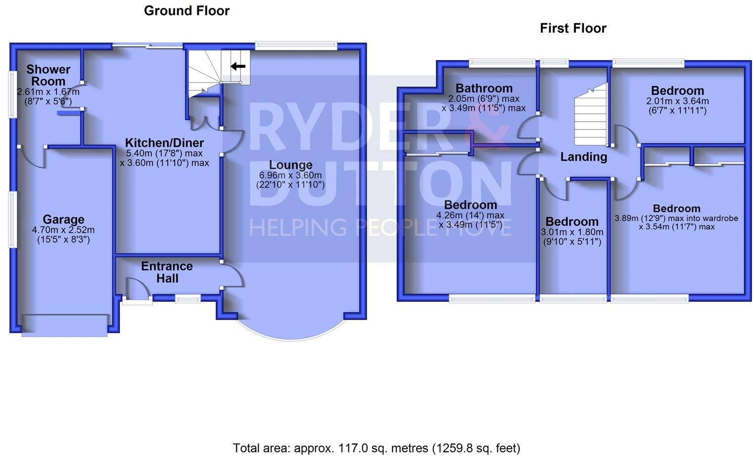 Den Lane, Springhead, Saddleworth, OL4 floorplan
