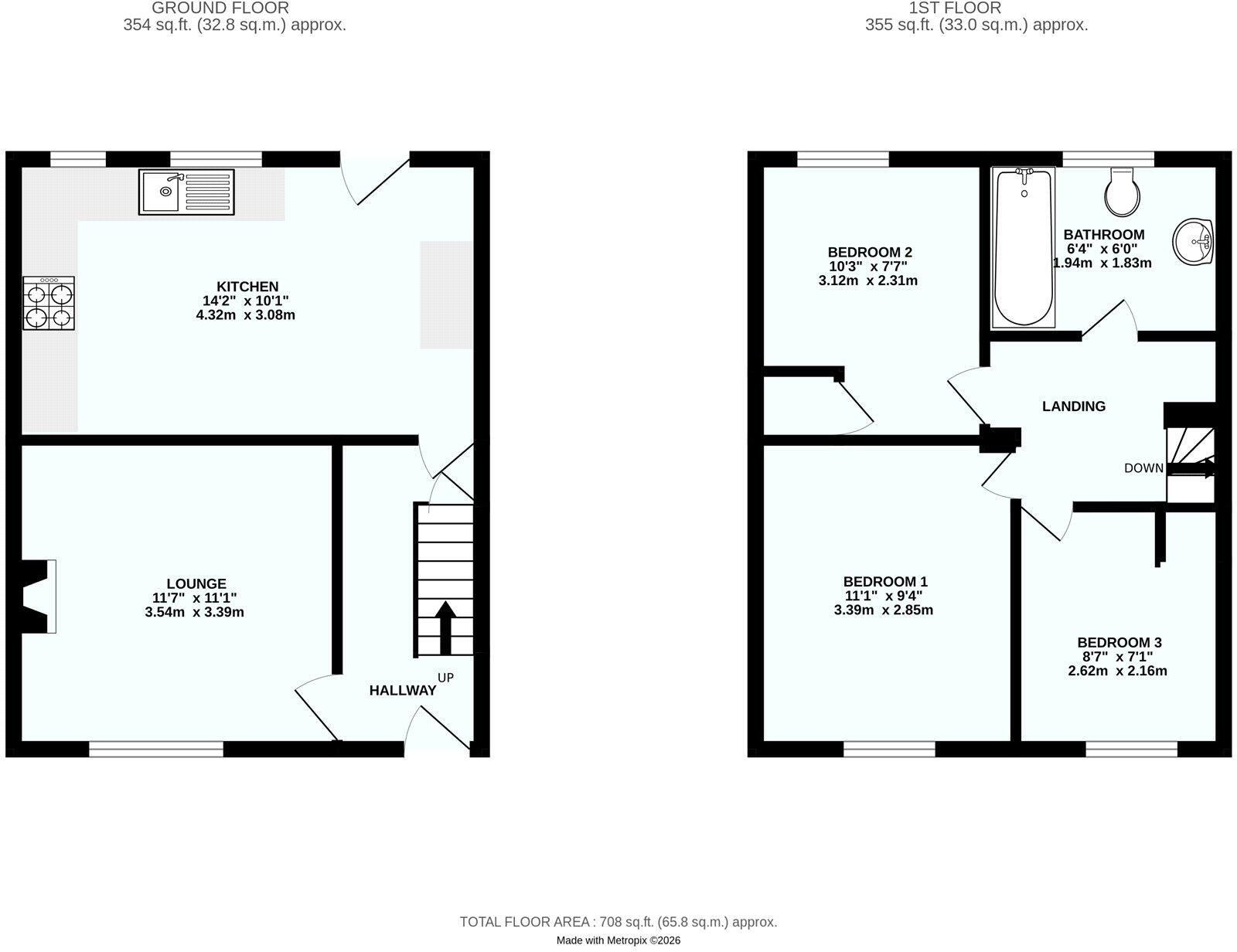 Bosleake, Redruth, Cornwall floorplan