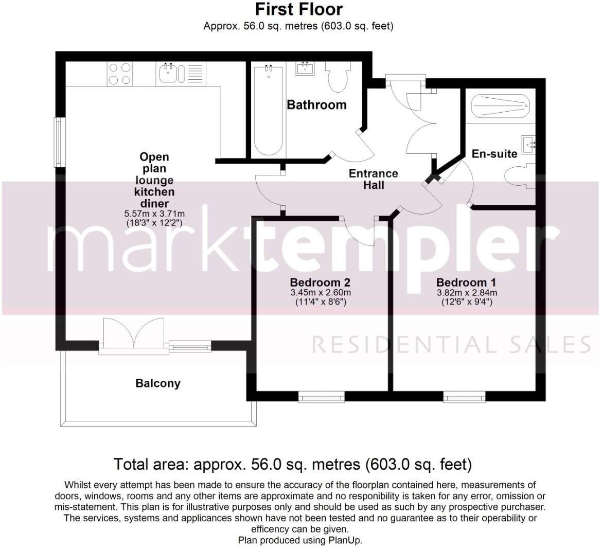 Modern, two bedroom apartment, nestled in the heart of Yatton village floorplan