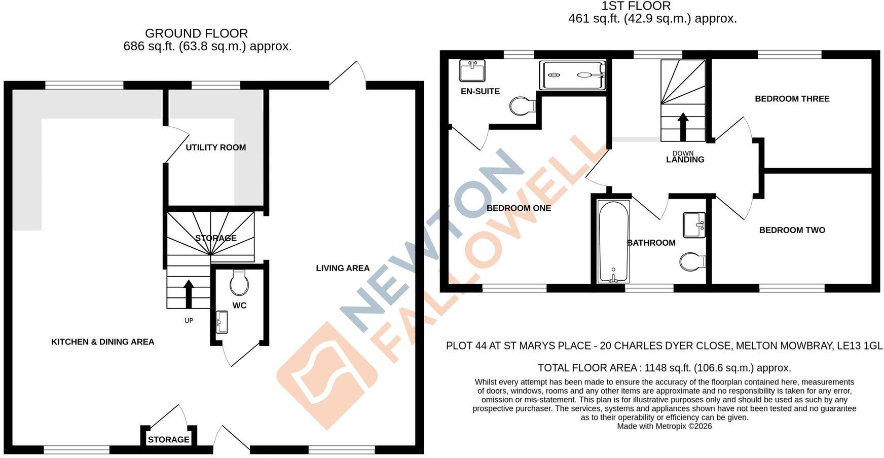 Charles Dyer Close, Melton Mowbray floorplan