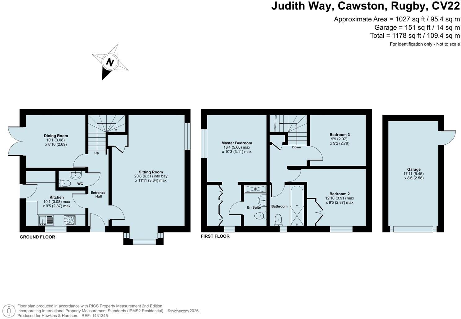Judith Way, Cawston, Rugby, CV22 floorplan