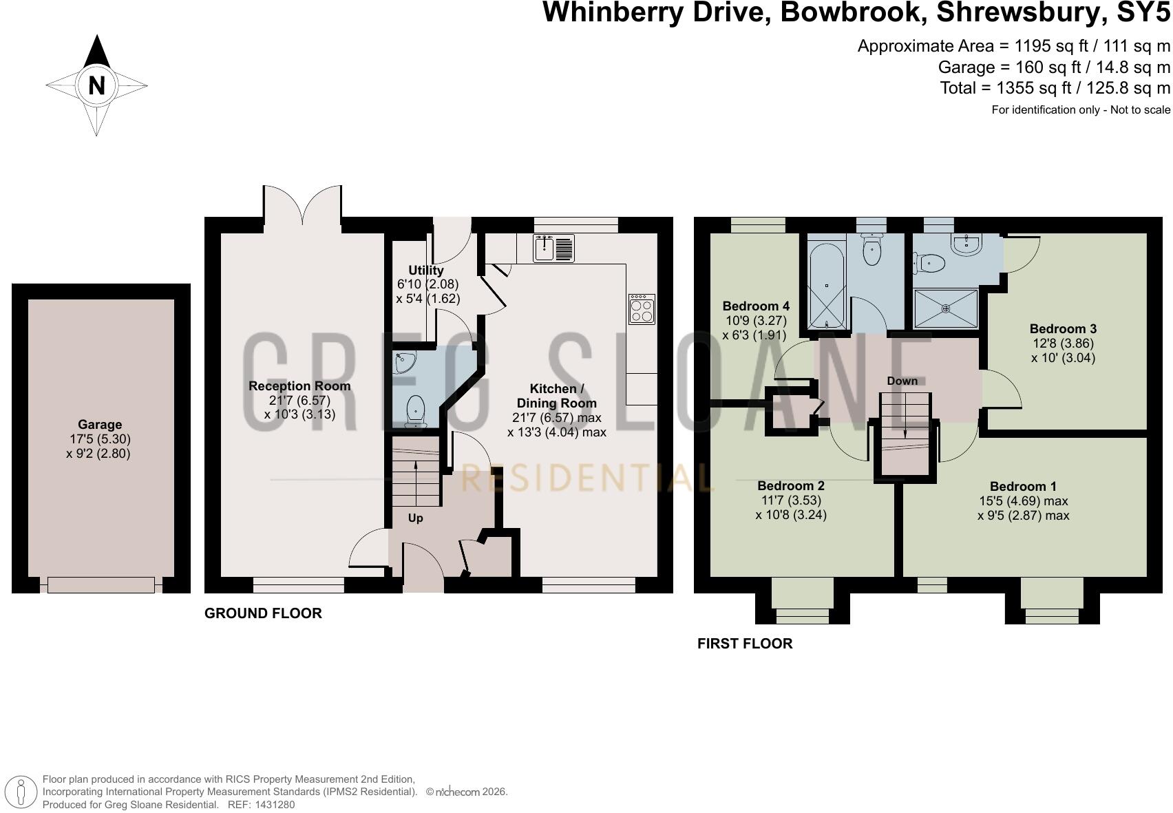 Whinberry Drive, Bowbrook Meadows (nr Radbrook / Copthorne), SY5 floorplan