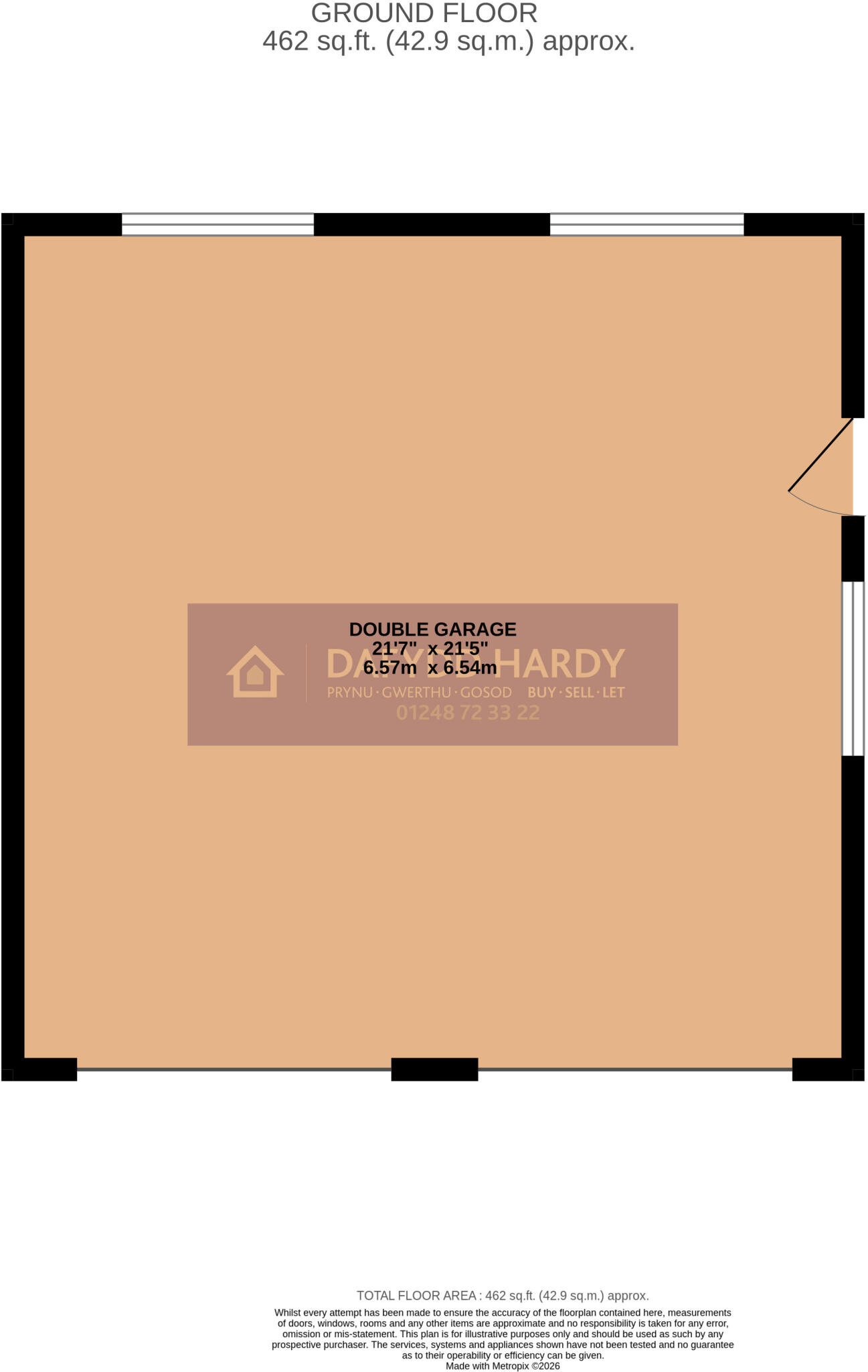 David Street, Malltraeth, Bodorgan, Isle of Anglesey, LL62 floorplan