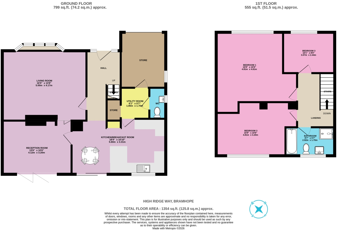 High Ridge Way, Bramhope, Leeds, LS16 9AP floorplan