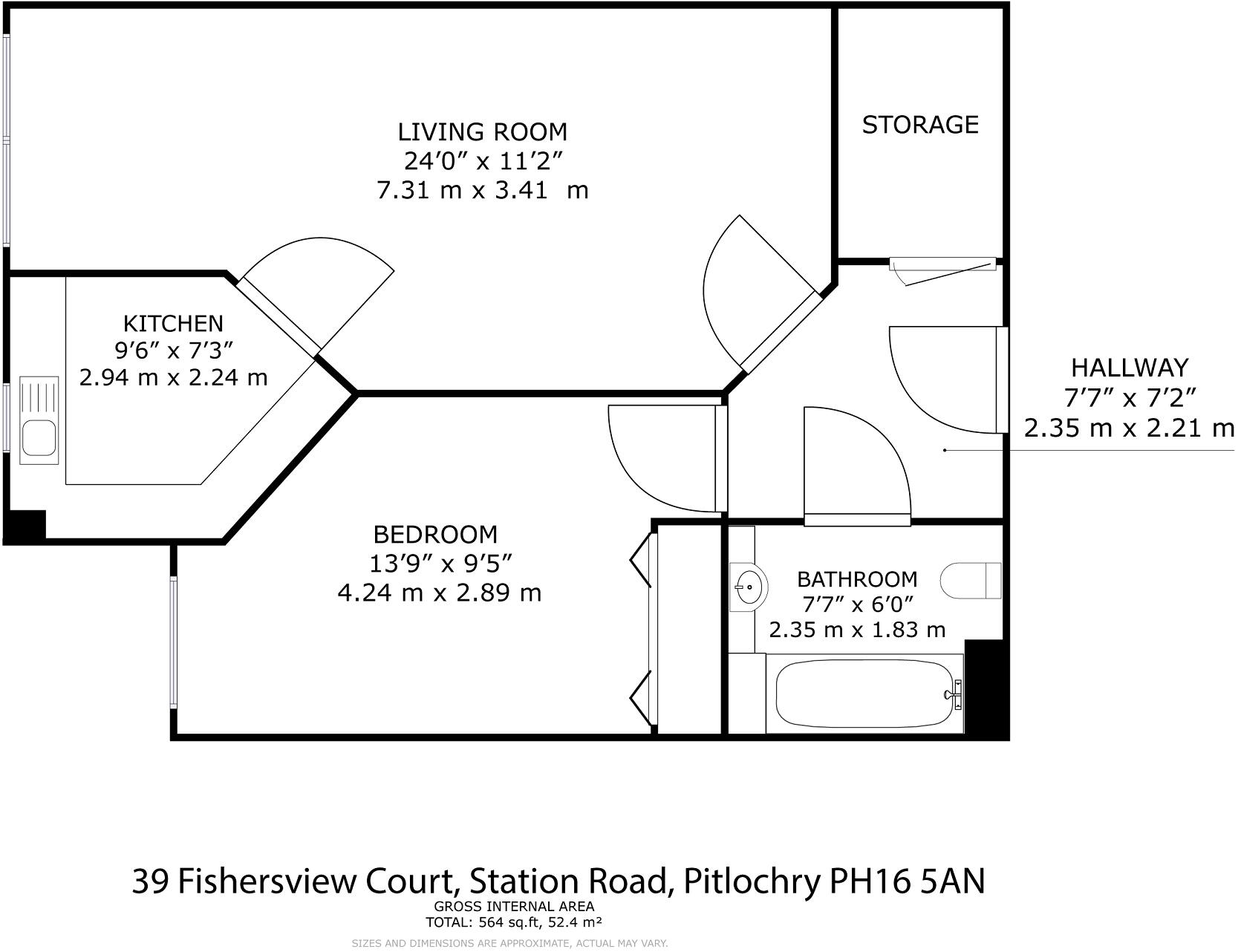 39 Fishersview Court, Station Road, Pitlochry PH16 5AN floorplan