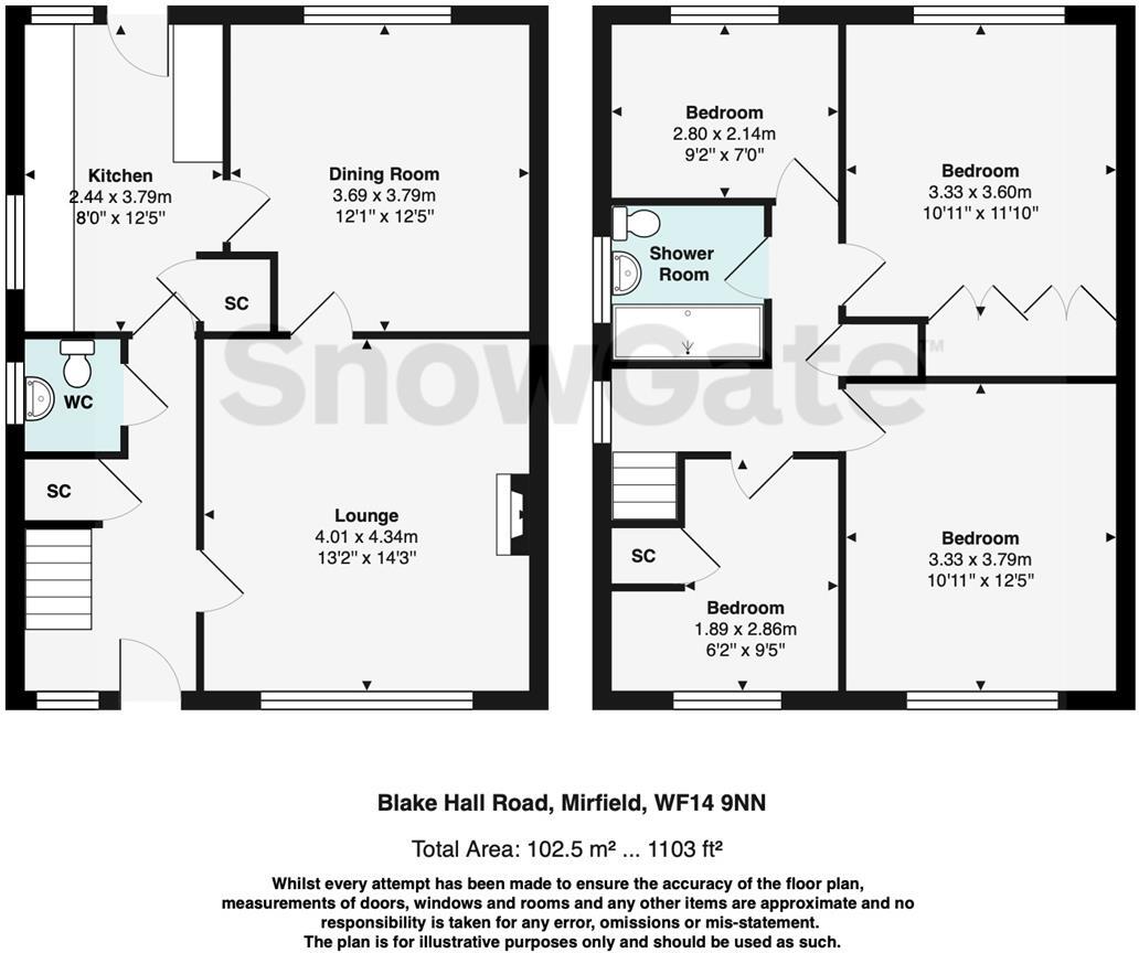 Blake Hall Road, Mirfield floorplan