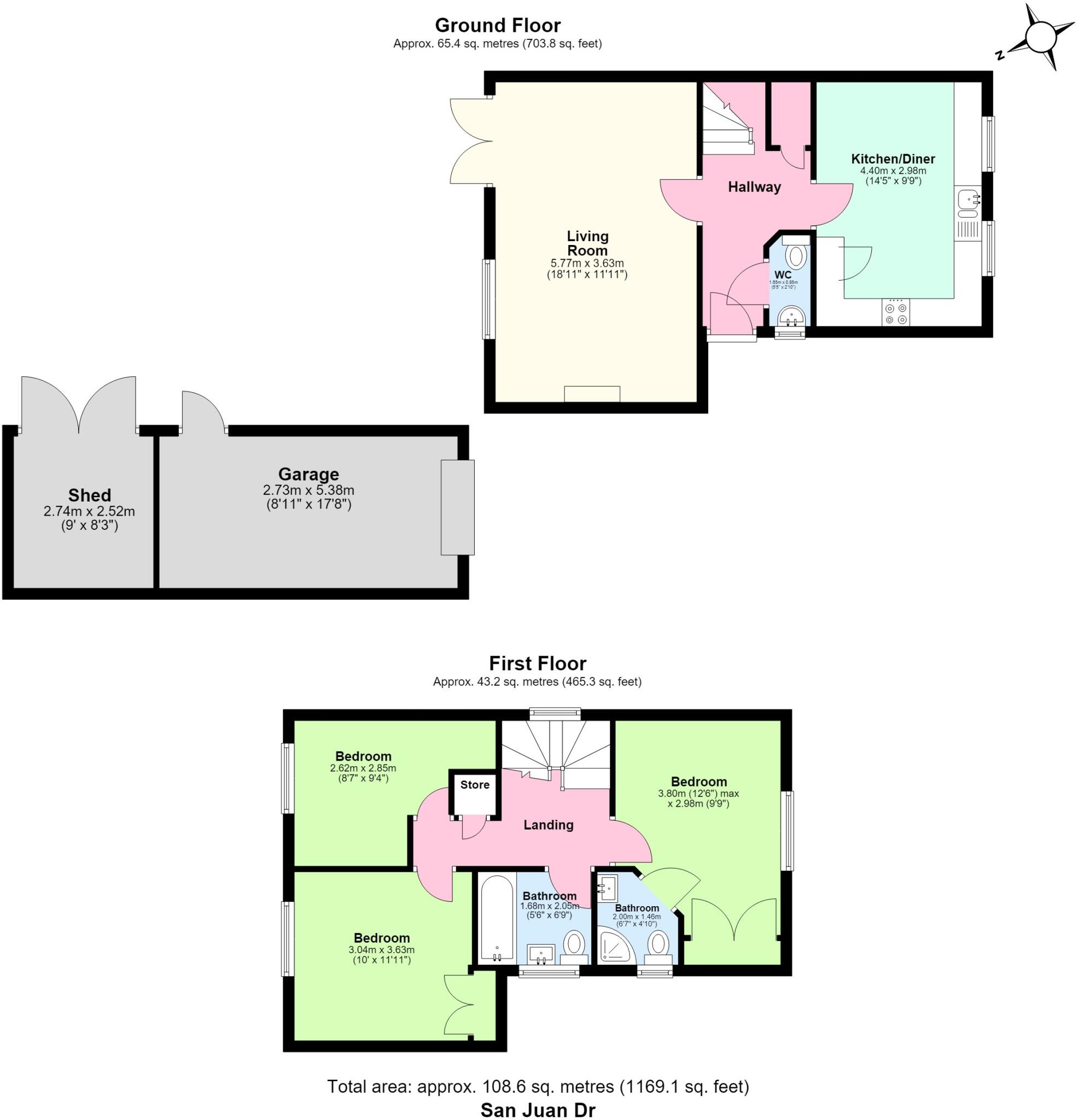 SAN JUAN DRIVE, Chafford Hundred, Grays floorplan