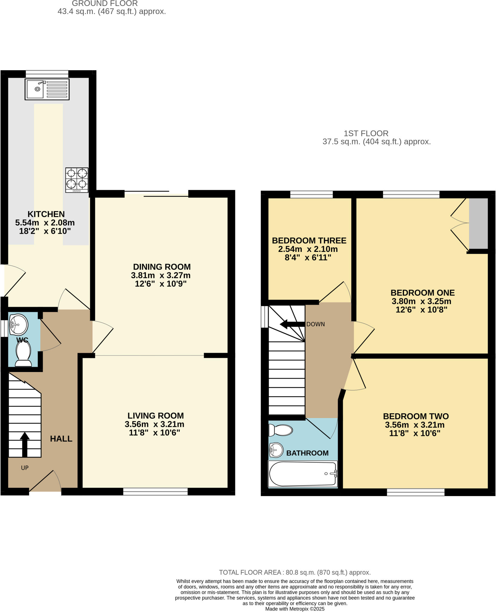 Cottingham Grove, Bletchley, MK3 floorplan