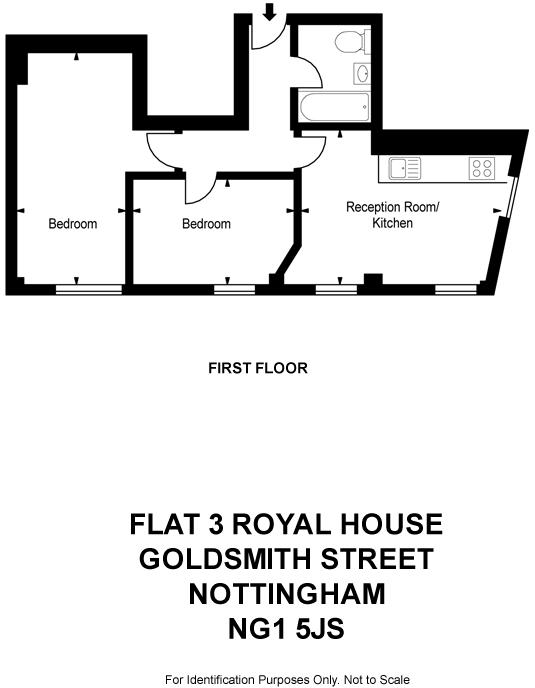 11 Goldsmith Street Flat 3, Royal House, NOTTINGHAM NG1 5JS floorplan
