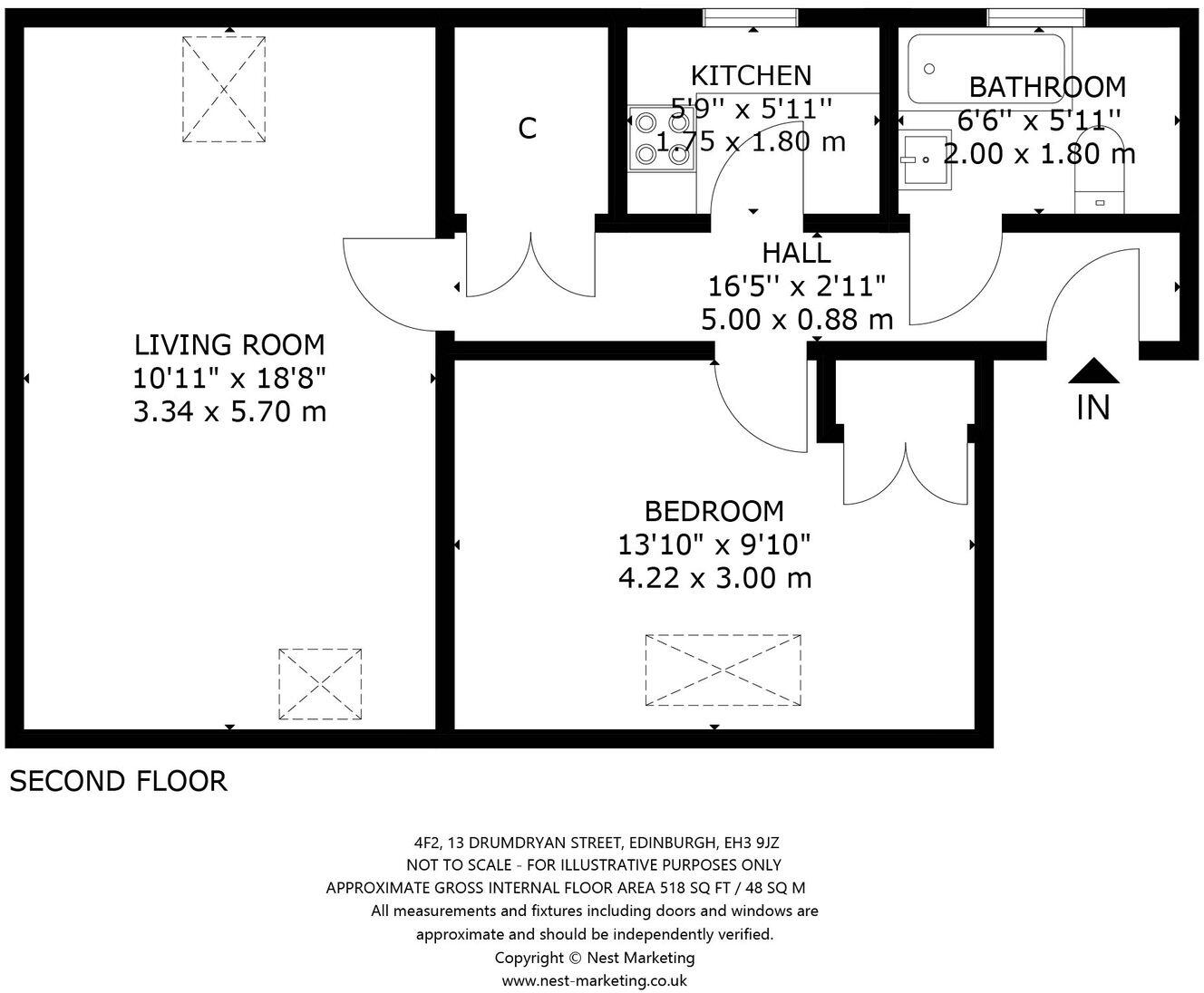Drumdryan Street, Edinburgh, EH3 floorplan