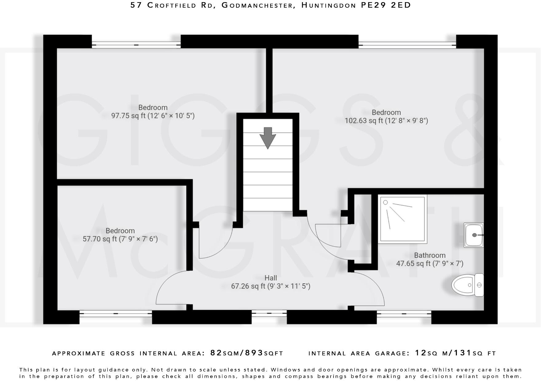 Croftfield Road, Godmanchester, Huntingdon, Cambridgeshire, PE29 2ED floorplan