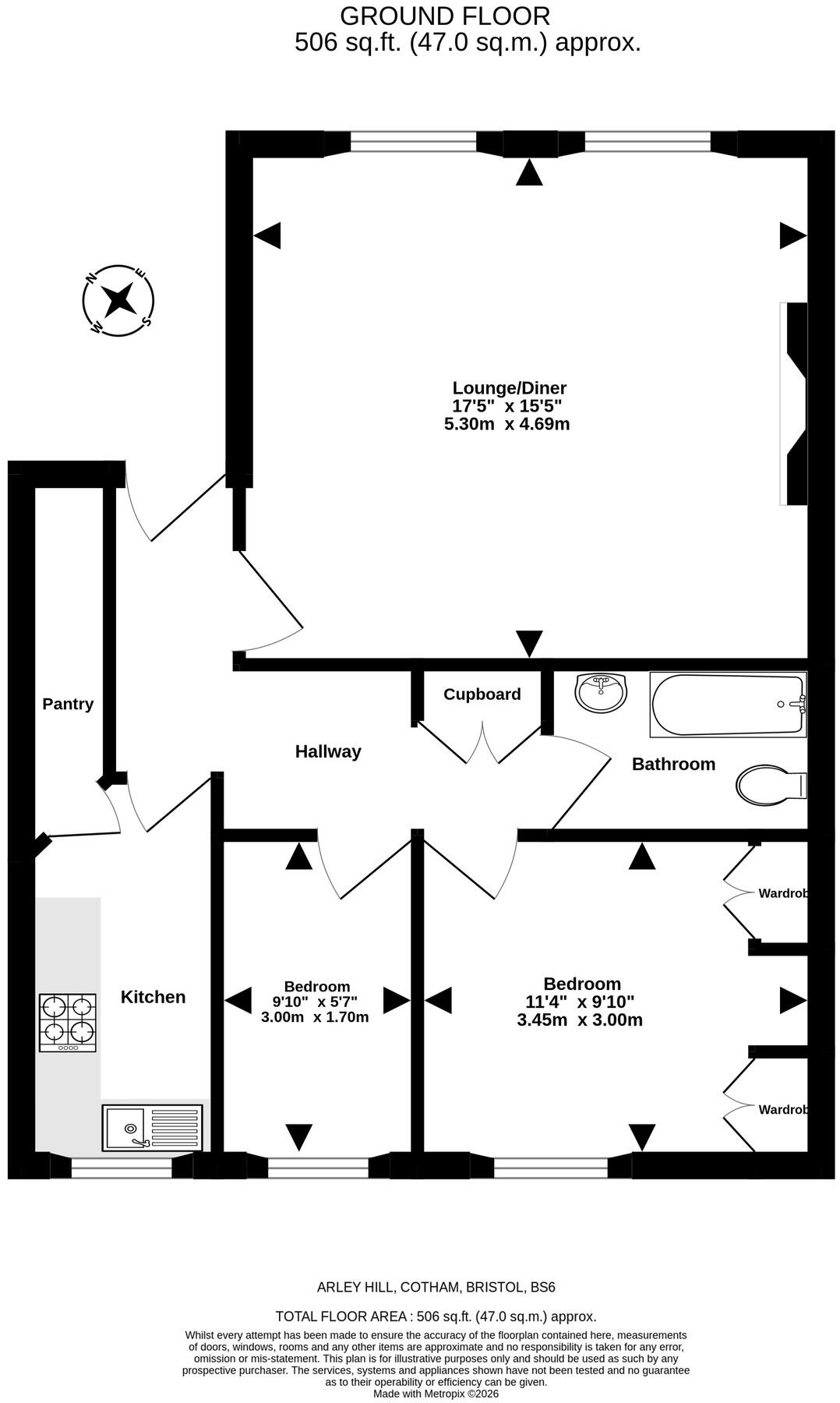 Hall Floor Flat, 48 Arley Hill, Bristol, Bristol floorplan